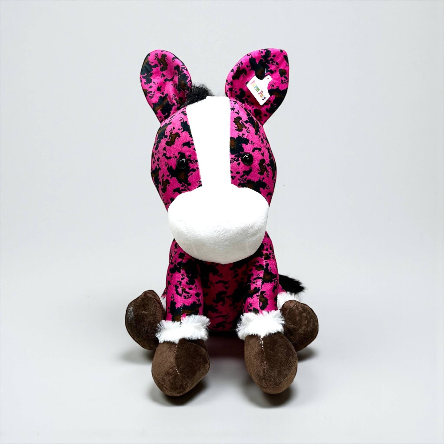Large farm pal - pink cowprint horse 