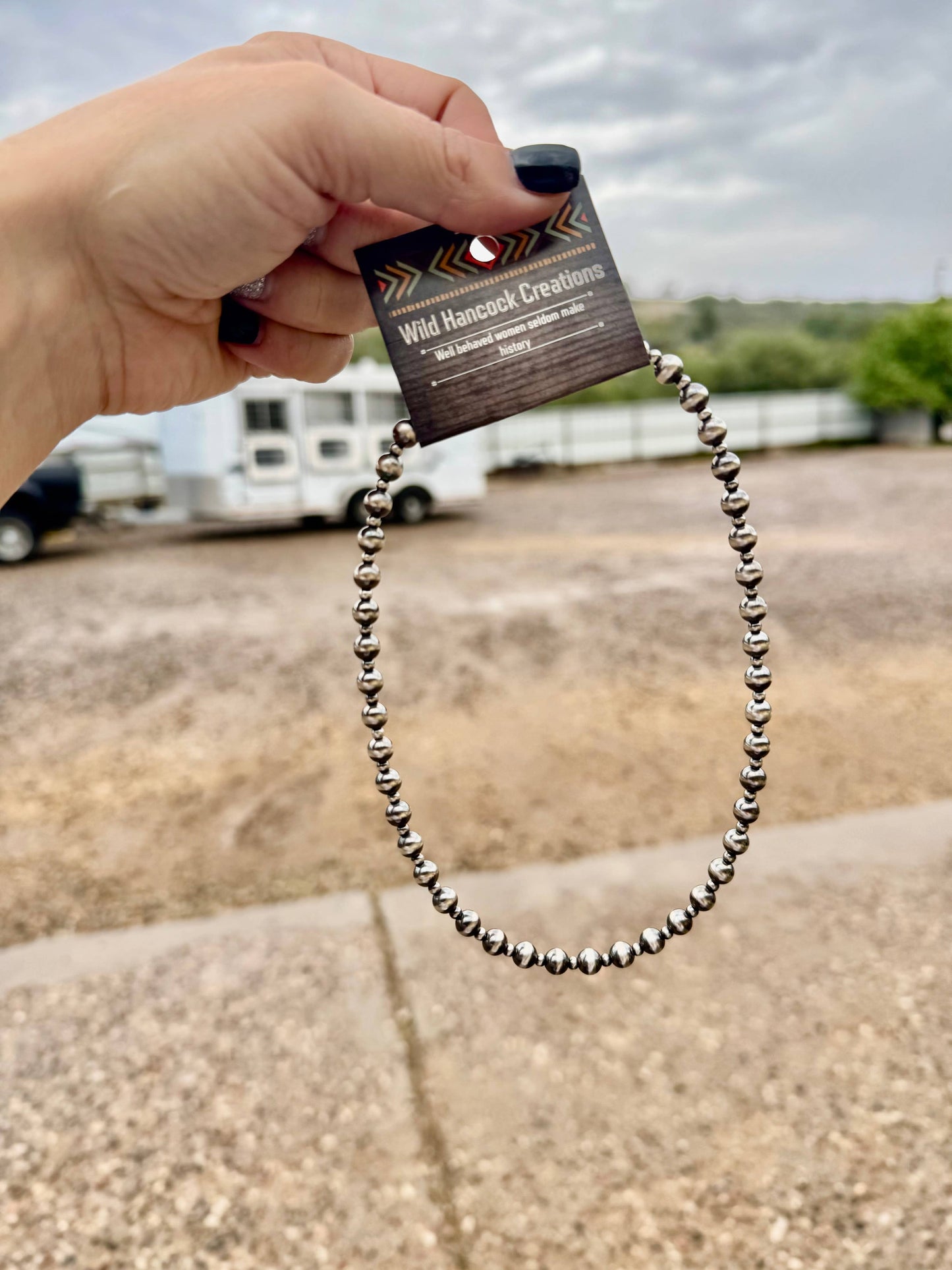 Navajo Pearl Choker/Western Choker/Sterling Silver Choker