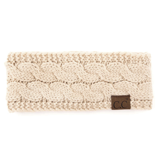 CC Cable Knit Lined Headwrap