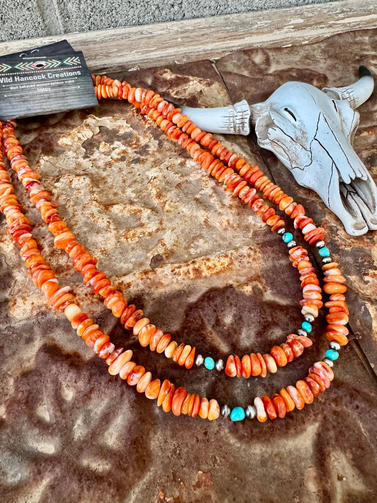 Spiny Oyster Necklace/Western Turquoise Necklace/Southwest