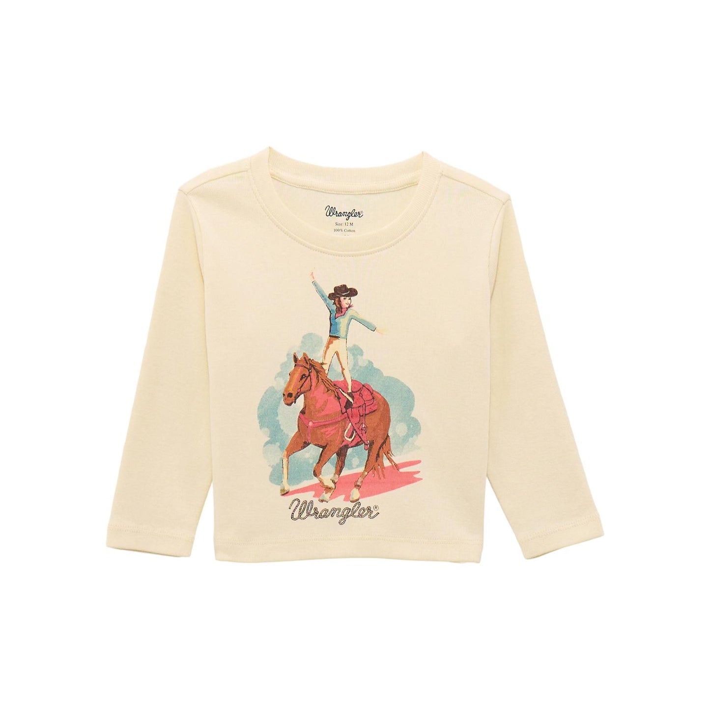 Wrangler Baby Girl Long Sleeve Tee-White